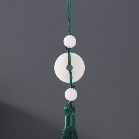 Textile suspension, plastic "Jade pendant" dark green 1x2.5x12.5 cm-1