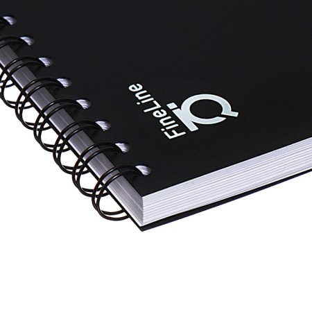 Notebook B5 100 sheets, a cage on a spiral, erichkrause, "iq fineline classic" plastic cover black-2