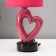 Hand lamp with lampshade Risalux "Heart", E14, 40 W, Red, Figure base, 13 × 13 × 29 cm