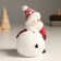 Souvenir Ceramics Light "Snowman in a red down jacket with a snowball" 10.8x8x13.7 cm