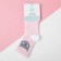 Children's socks kaftan "cat", size 16-18, pink color