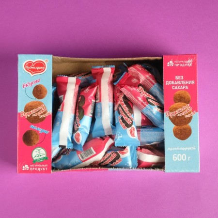 Fruit balls in cocoa, without sugar, 600g-2