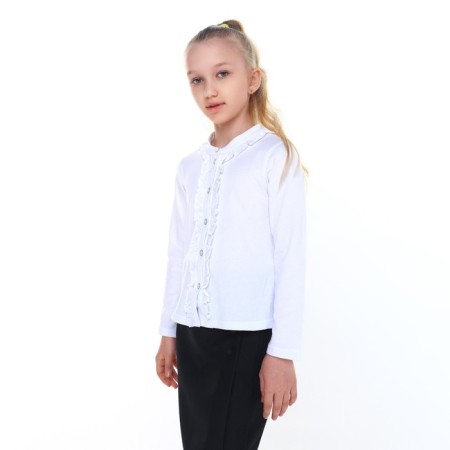 School blouse for a girl, white color, height 122