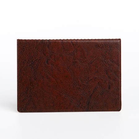 Cover for passport, with corners, brown color-1