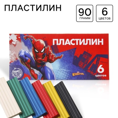 Plasticine 6 colors 90 g "superhero", Spider-Man