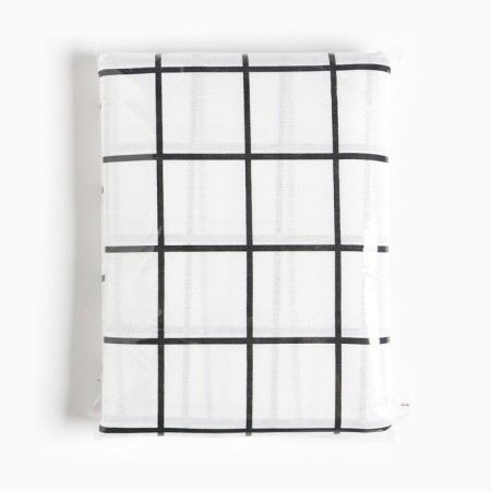 Stew and I "Cell" Color white: sheet 145x214 cm, 70x70 cm, calico, 100% cotton-4