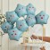 Foil ball 10 "Star Smile", blue, mix