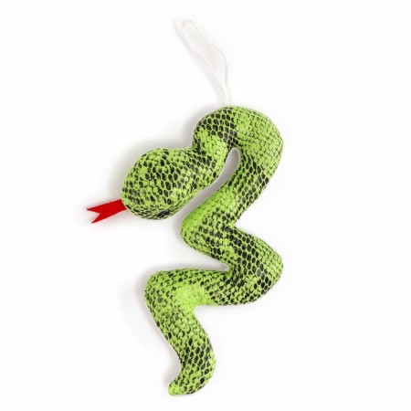 Soft toy "snake" on a suspension, 16 cm, green color-3