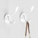 Furniture hook Cappio Grace, two -rod, white