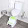 Baby stand with rubberized steps, white/green color