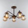 Blanchea chandelier 5x60W E27 gold/black 58x58x32cm