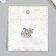 Bead for creativity Metal "Square with Flower" 1.1x1.1 cm