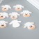 Decor for creativity wood "lamb" set 10 pcs 2.6x3 cm