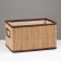 Folding box for storage, 20x30 cm H 17 cm, bamboo, lining, fabric, mix