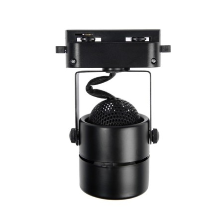 Track lamp for the GU5.3 lamp, round, black body-2