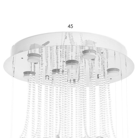 Lamp Cascade "Aletta" 7xled chrome 50x50x86cm Bayerlux-7