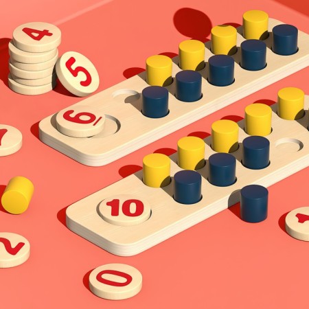 Game wooden set "Learning to count" 22.5 × 7 × 2.8 cm-7