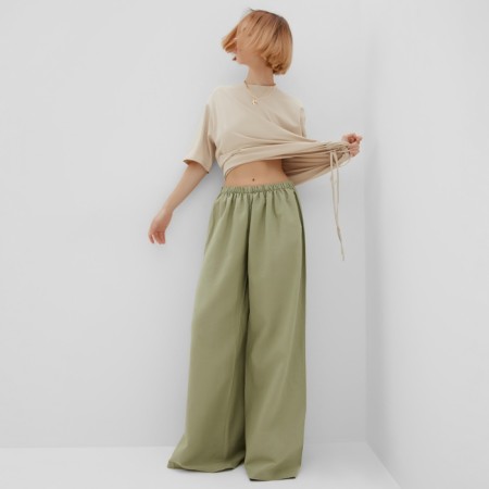 Women's pants minku: minku: safari mint color, size 44-3
