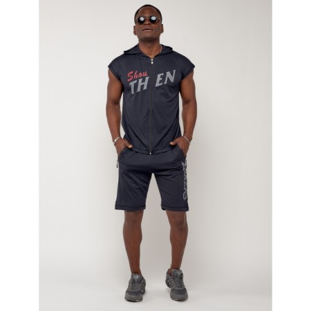 Sports suit men's, size 48-50, dark blue color-5