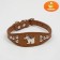 A collar of a groan with a puppy, 29-32 x 2.5 cm, artificial leather, brown