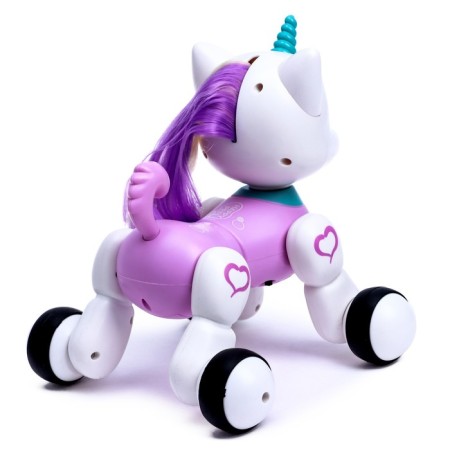 Robot Unicorn "My Favorite Peteum" IQ Bot, on the control panel, interactive: sound, sensory, on the battery, purple-3