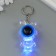 Light light on the ring "Bunny-cosmonaut" blue, flashes LR41x3 pcs 2x4x7 cm