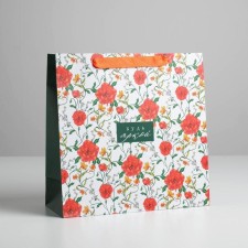 Gift laminated square, packaging, “be bright”, 30 x 30 x 12 cm