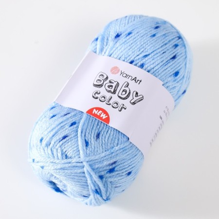 Yarn "Baby Color" 100% acrylic 150m/50g (207 Blue/Krap)-1