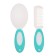 A set of combs with nylon bristles m & in, the color is turquoise