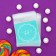 BOPP package with sticky tape, "only for you", 7*7+3cm