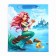 Package laminated double -sided "mermaid", with quiet and postcard, ML, 23 x 27 x 11.5