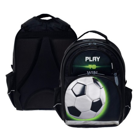 School backpack, 36 x 23 x 13 cm, ergonomic back, calligrata p "Football"-5