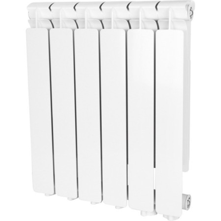 Aluminum radiator Stout Bravo, 500 x 80 mm, 6 sections, lower right connection