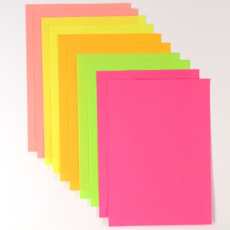 Colored paper tinted, neon, A4, 50 sheets, 5 colors, non -nominated, bilateral, in a package, 80 g/m², puppy patrol-1