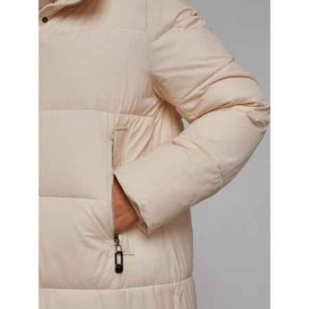 Coat insulated winter female, size 42, beige color-12