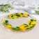 Lemon plate, glass, dessert, d = 19.6 cm
