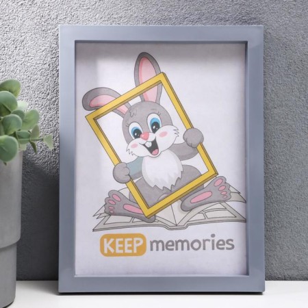 Photo frame plastic L-3 15x21 cm silver. Met. (plastic screen)