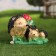 Garden figure "Hedgehog's mother with hedgehogs" 16x25x22cm
