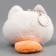 Soft toy "Kitik-shred" on a key fob, 11 cm, white-gray color