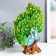 Polystone souvenir "Two blue peacocks, green blossoming tails" 11x27x36.5 cm