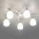 Ceiling chandelier Citilux "Christie" CL152150, 54x54x19 cm, 5x75W, E27, white color