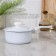 Bucket 600 ml, enameled cover, without decolleys, plastic handle, induction, white color
