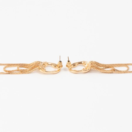 Earrings Metal "Modern" Future, Color Gold-2