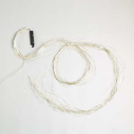 Girlynda "Horse tail" 20 threads of 2 m, IP20, silver thread, 400 LED, warm white glow, 12 V-5