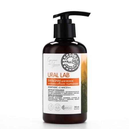Hair balm with chamomile and cinnamon extract, intensive power, 300 ml, Eco Lab by Ural Lab-10