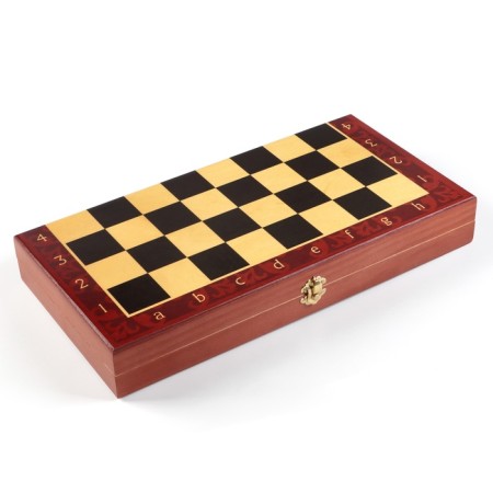Chess "Bordeaux", wooden board 40 x 40 cm, king H-9 cm, pawn H-4.5 cm-2