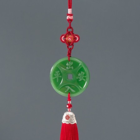 Suspension Plastic "Ancient Coin" imitation of nephritis 1x5x33 cm-2