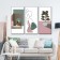 Sticker Plastic Interior triptych "Abstraction. Girl" set 3 sheets 29.5x61 cm