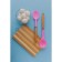 Shovel with slots of the share "Stella", 29 cm, pink color
