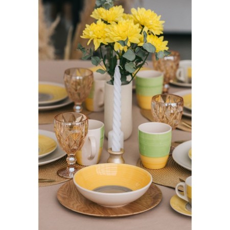 Body ceramic deep valve "Bud", 540 ml, d = 18 cm, yellow color-7